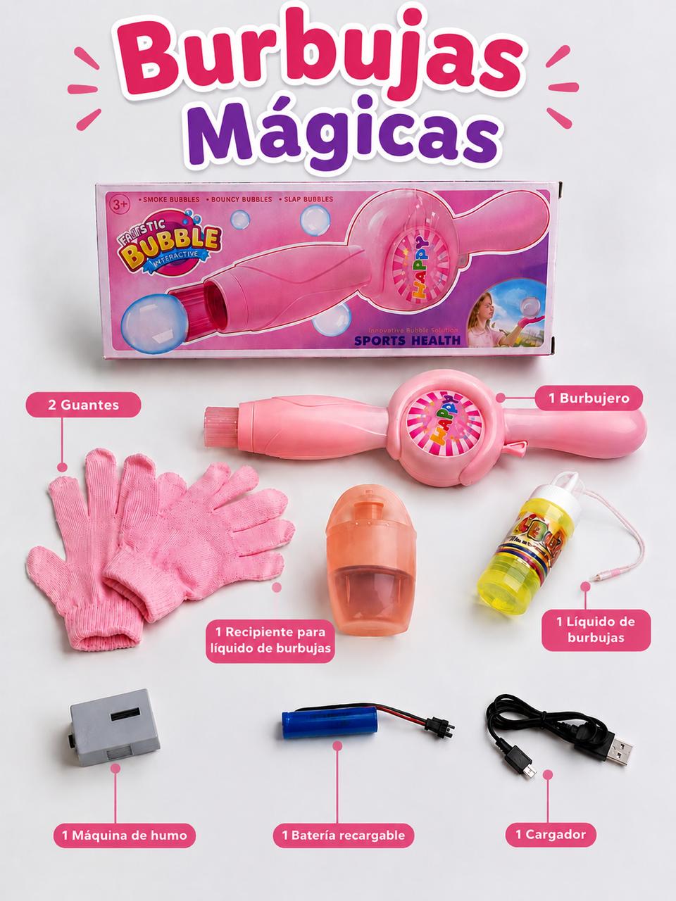 Burbujas con guantes mágicos